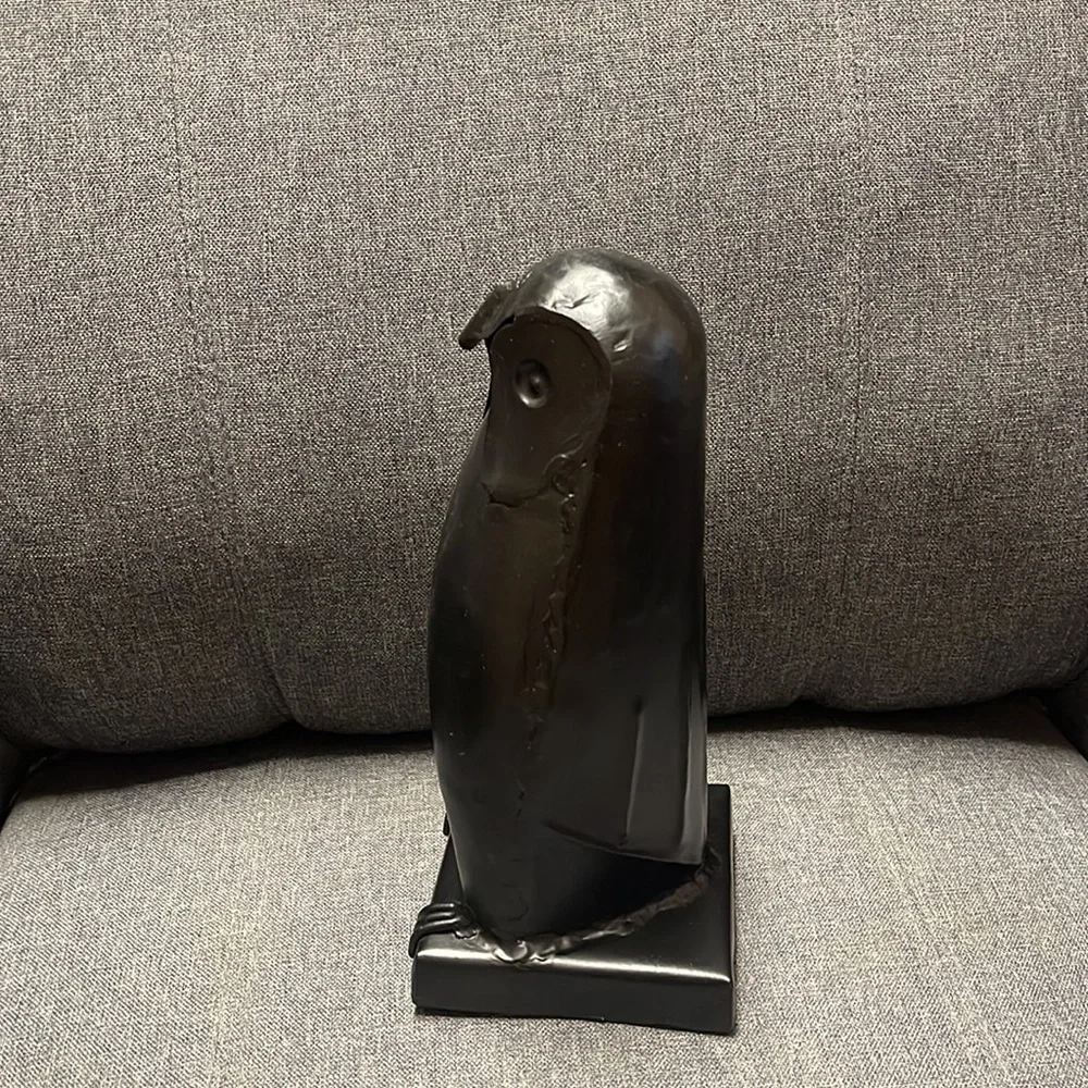 West Elm Black Metal Owl Statue
